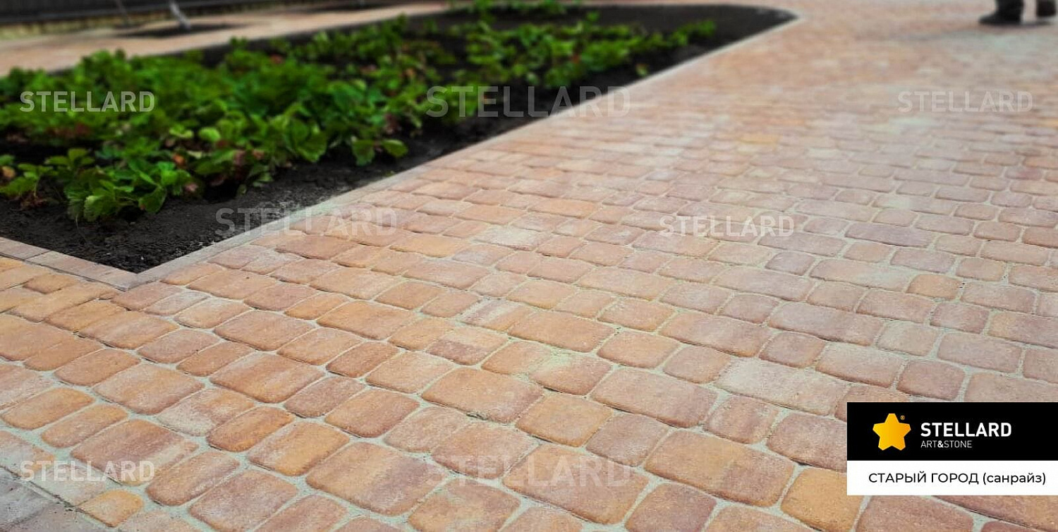 Тротуарная плитка Stellard Старый город Color mix Санрайз 40