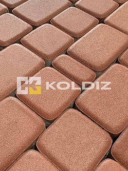 Тротуарная плитка Колдиз Старый город Бордовая